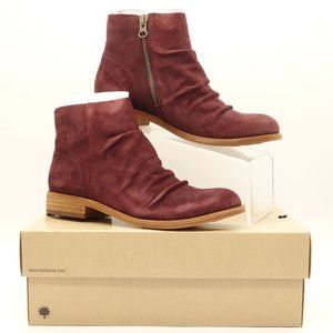 NWT KORK-EASE Giba Ankle Boots Burgundy Suede